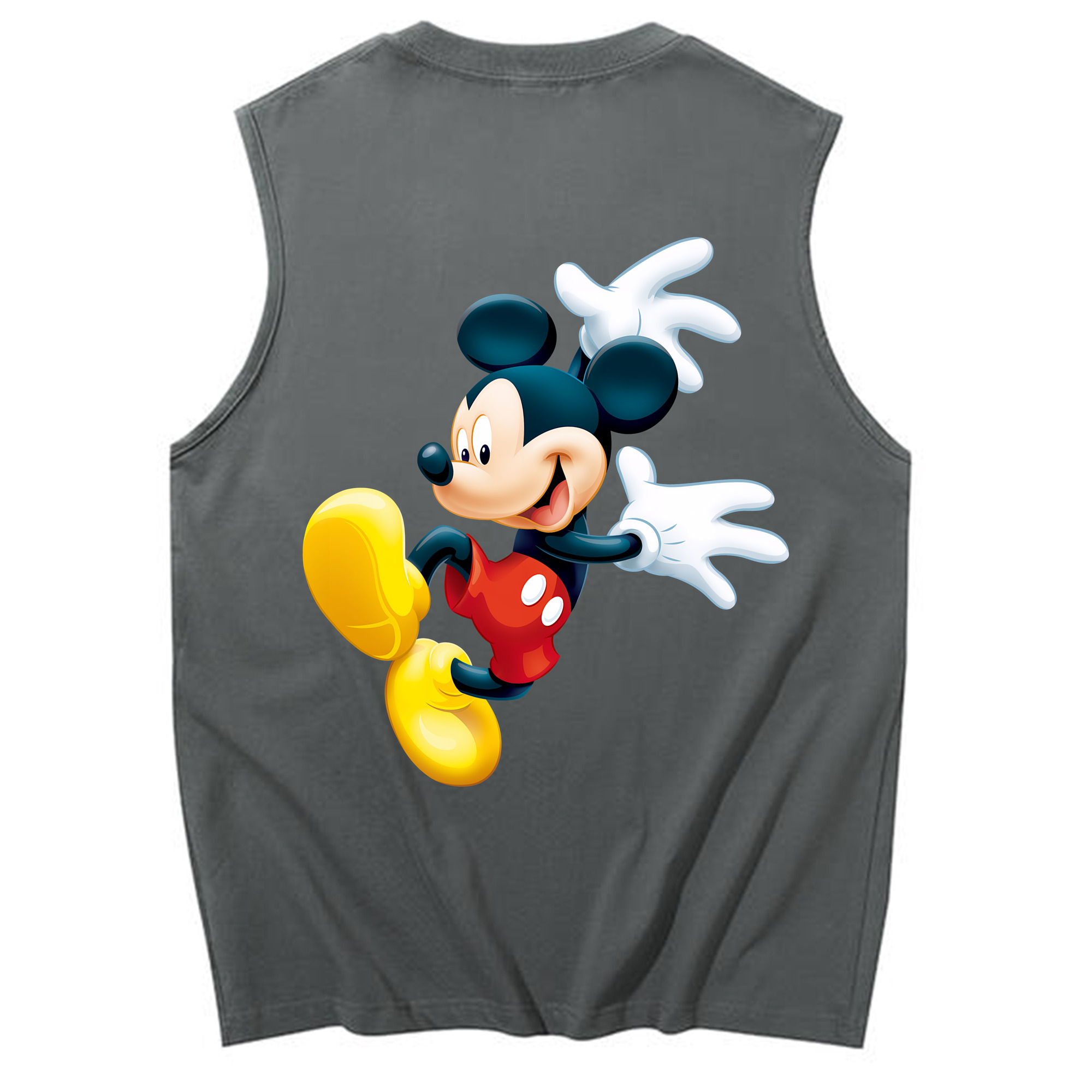 ミッキーマウス Mickey Mouse コットン100％タンクトップ（背面プリント）